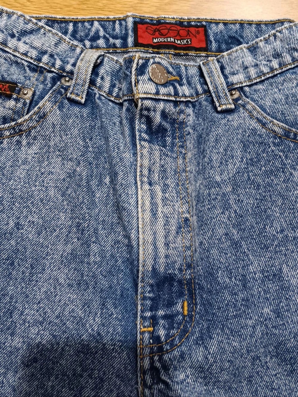 Vintage 80s Sasson Stone Washed Blue Jeans Size 8